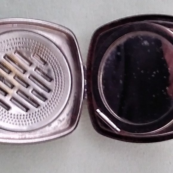 Silver Plated Ladies Compact Fairies  Art Nouveau - Picture 3 of 4